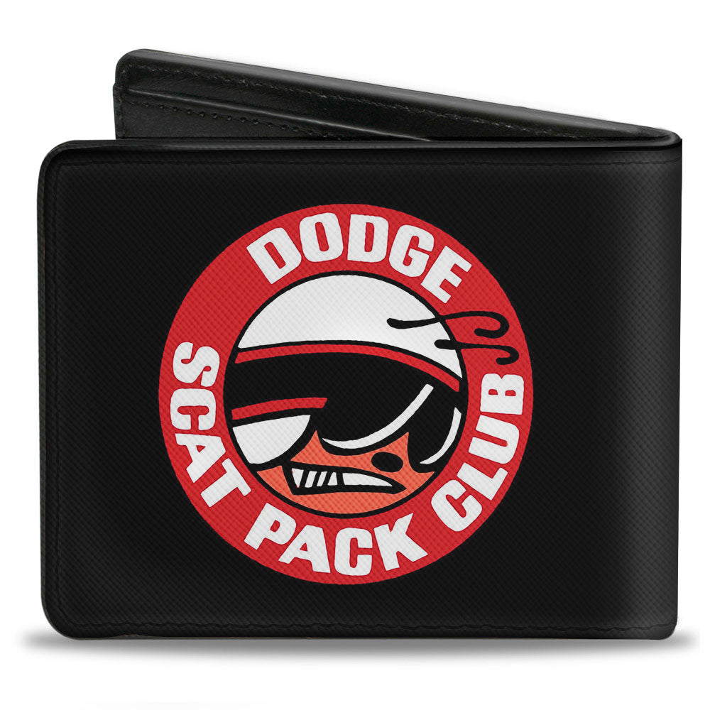 Bi-Fold Wallet - DODGE SCAT PACK CLUB Bumblebee Logo Black Red White