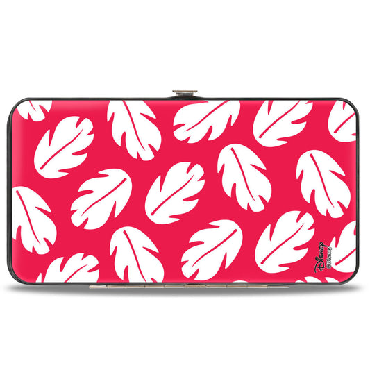 Hinged Wallet - Lilo & Stitch Bounding Lilo Dress Leaves Red White