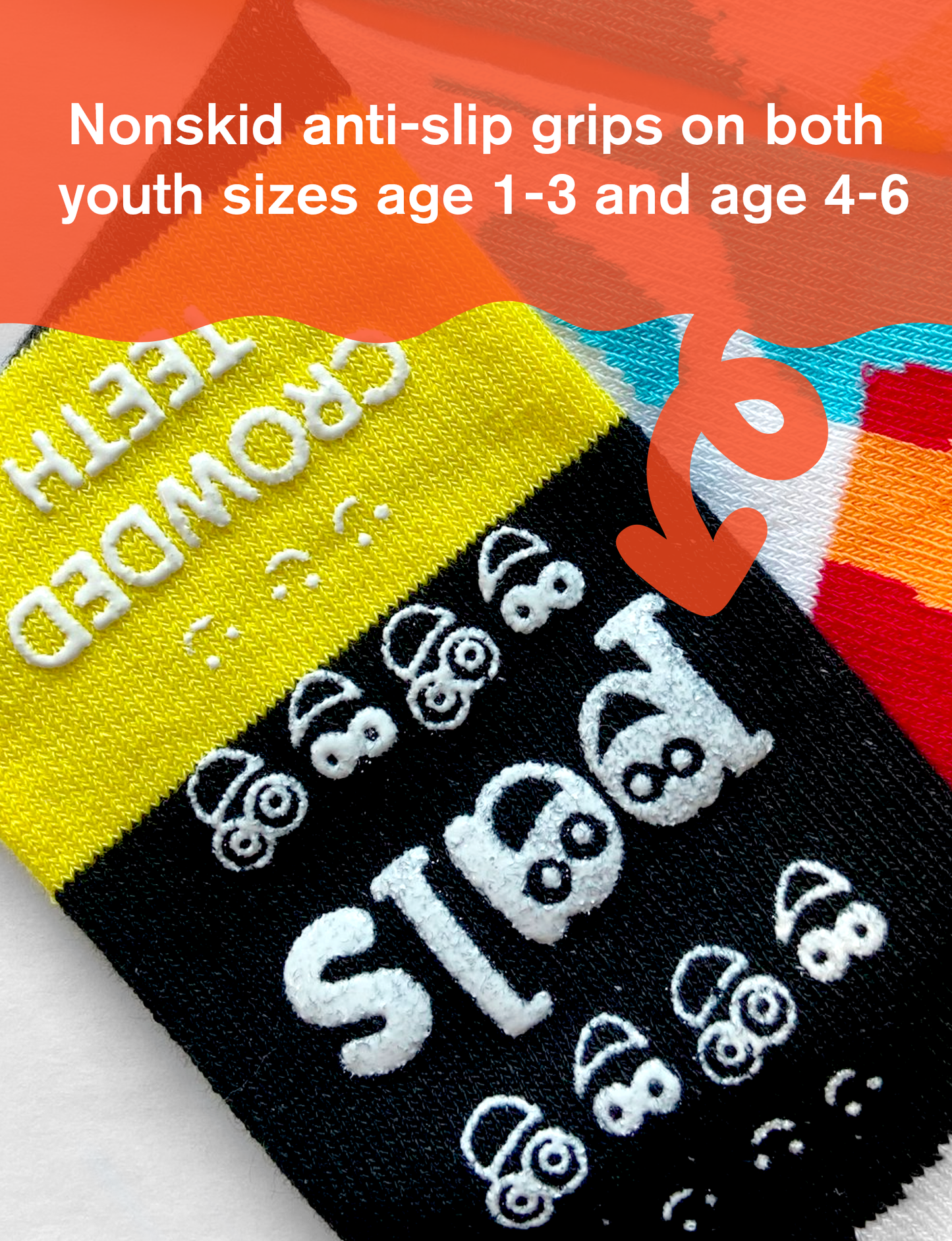 KIDS SUSHI & SOY SAUCE NO SLIP SOCKS