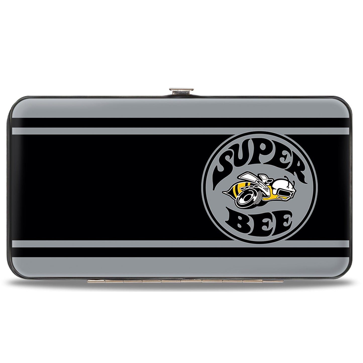 Hinged Wallet - SUPER BEE Logo Stripes Black Gray