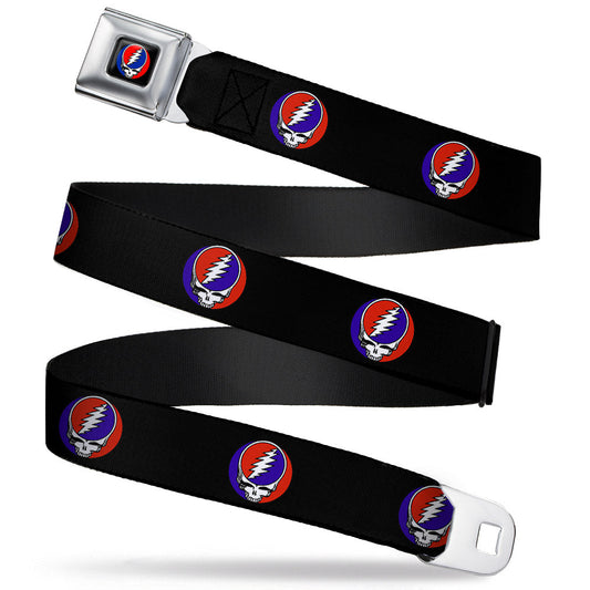 Steal Your Face Seatbelt Belt - Steal Your Face Repeat Black/Color Webbing