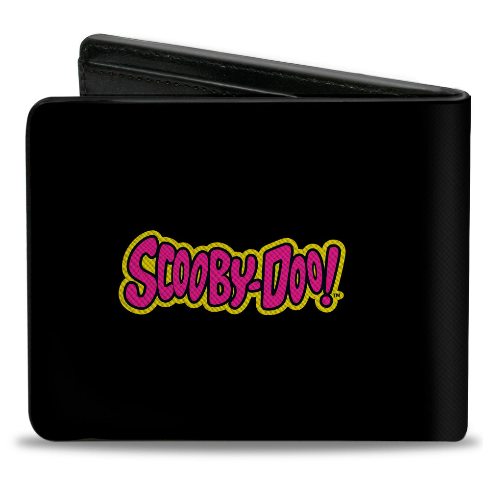 Bi-Fold Wallet - Scooby-Doo Monsters Chasing Shaggy UH SCOOB! Pose Green Yellow Pink