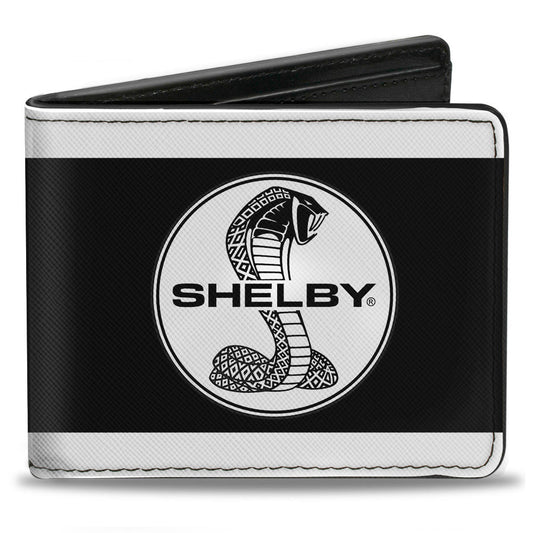 Bi-Fold Wallet - SHELBY Tiffany Split Stripe White Black