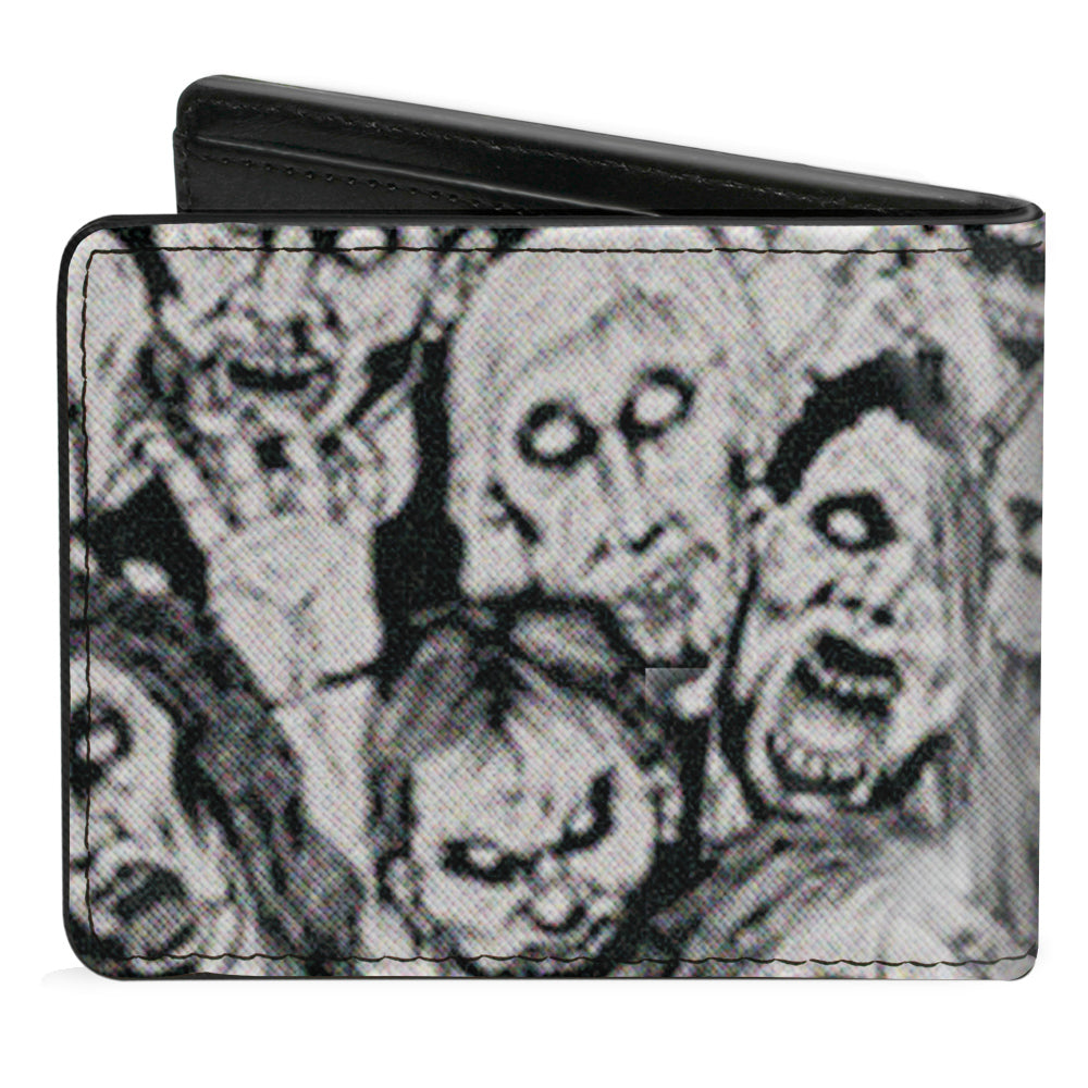 Bi-Fold Wallet - Zombie Skulls Sketch