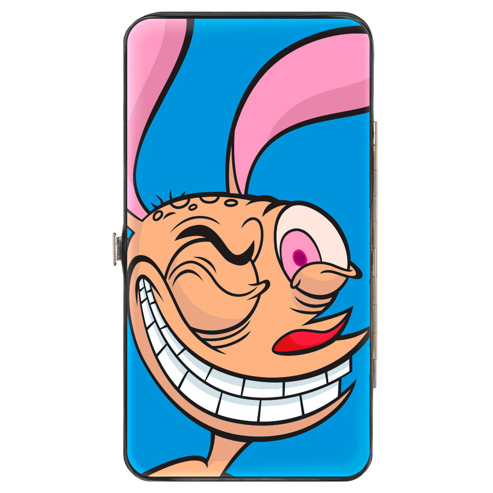 Hinged Wallet - The Ren & Stimpy Show Stimpy Smiling + Ren Winking CLOSE-UP Expressions