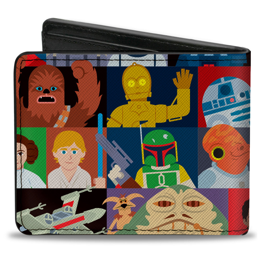 Bi-Fold Wallet - Star Wars Classic Characters Pose Blocks