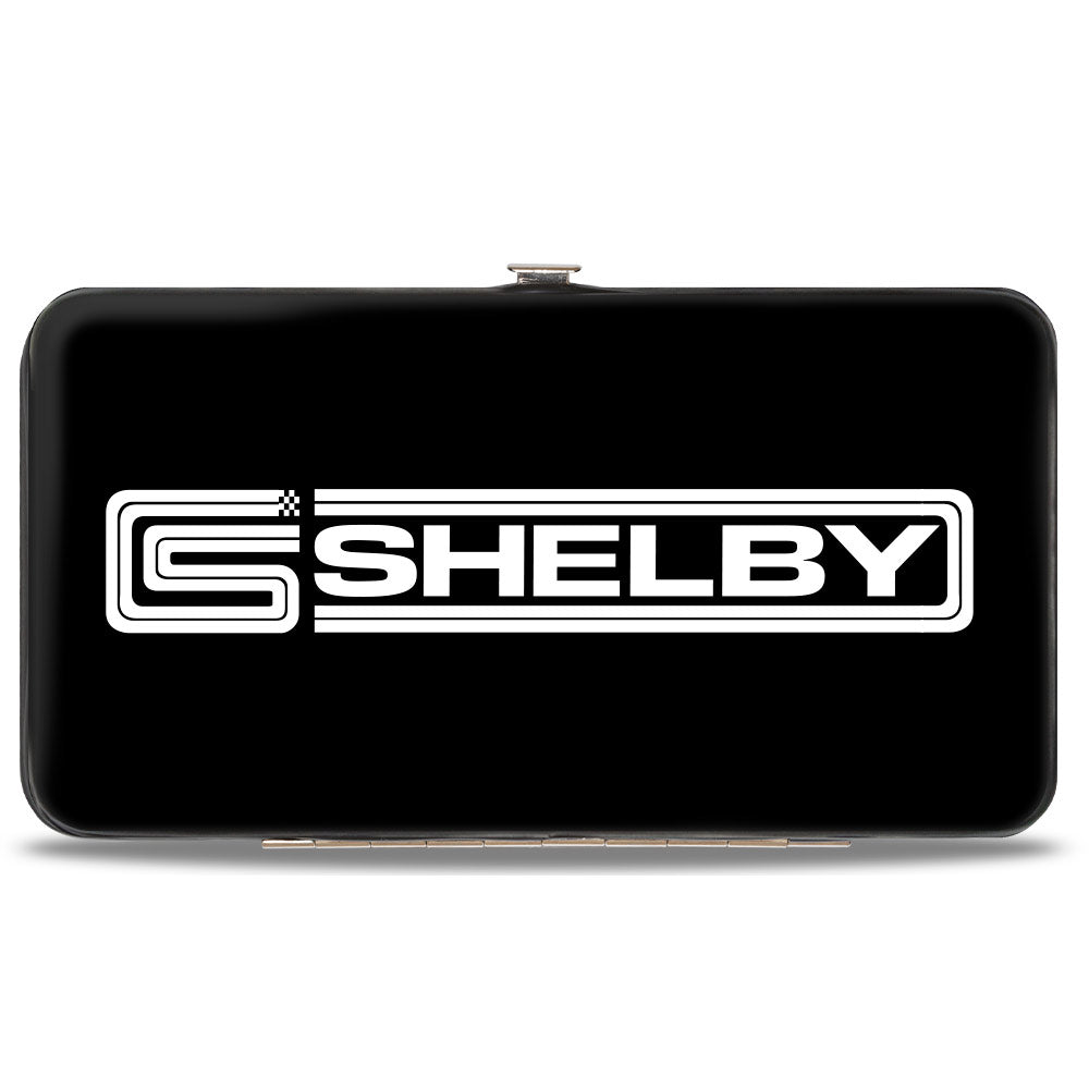 Hinged Wallet - Carroll Shelby CS SHELBY Racing Logo Block Black White