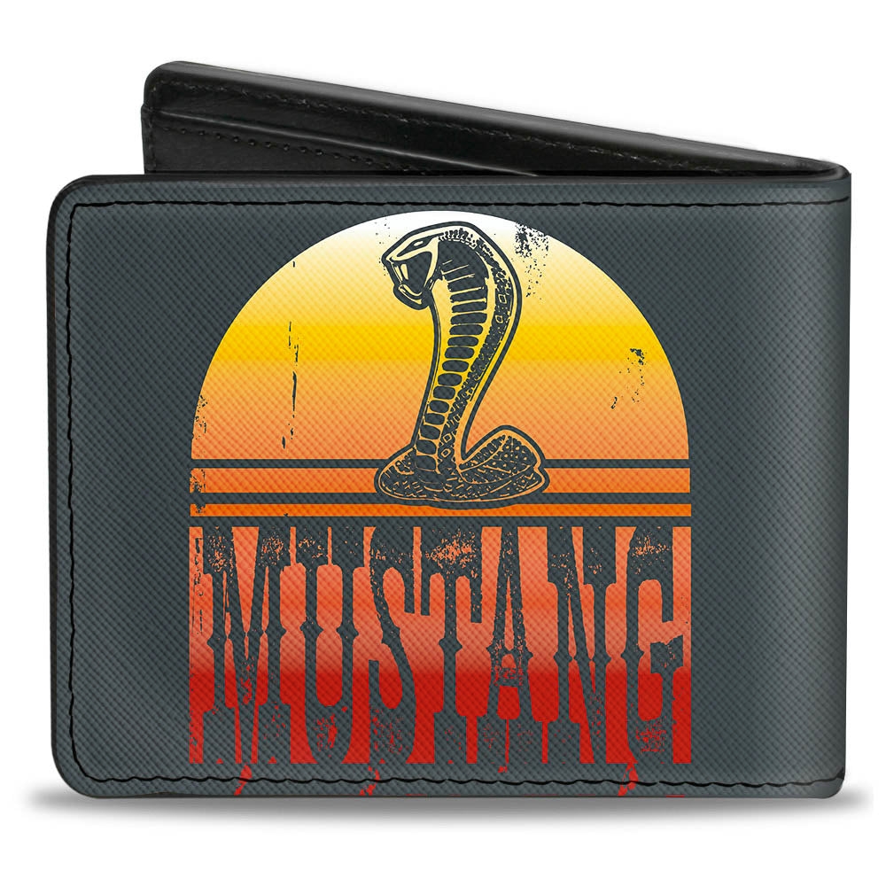 Bi-Fold Wallet - MUSTANG Cobra Sunset Gray Yellow-Red Fade