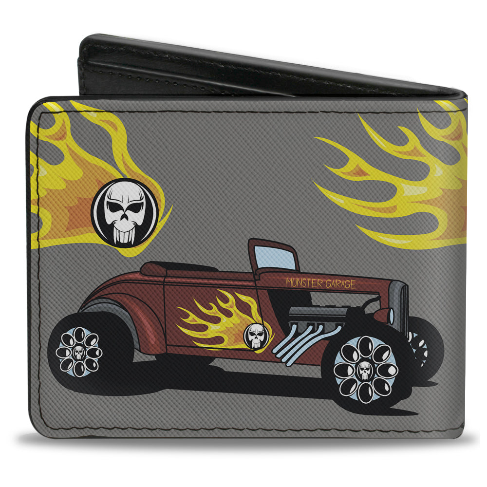 Bi-Fold Wallet - Hot Rod w Flame Skull