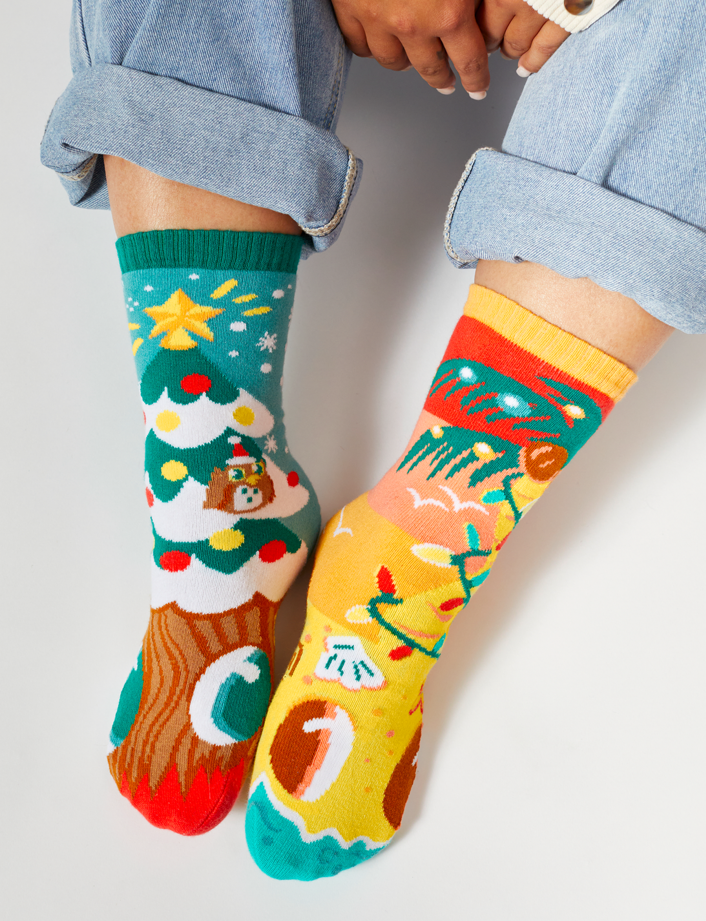 ADULT PINEY & COCO CHRISTMAS SOCKS