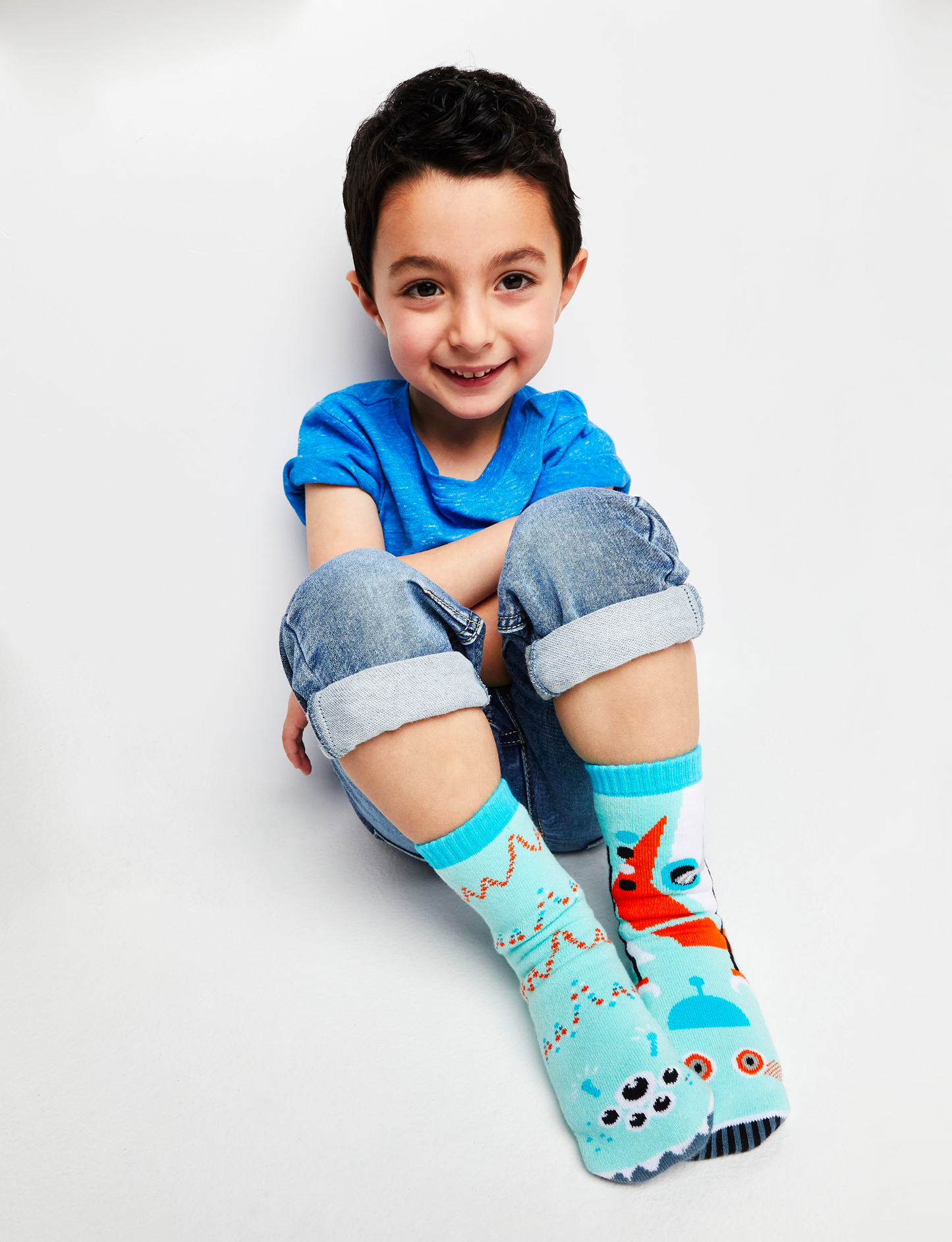 KIDS ROBOT & ALIEN NO SLIP SOCKS