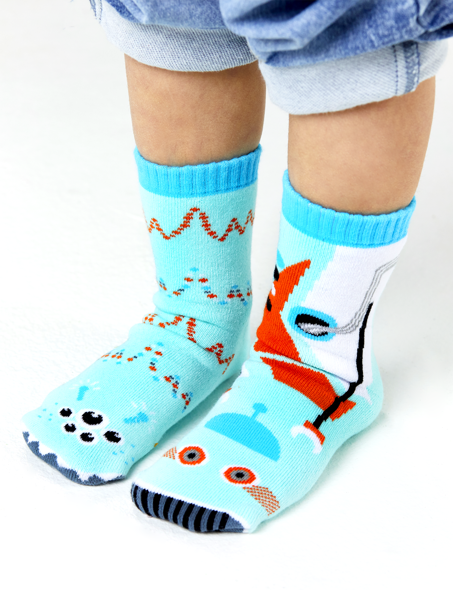 KIDS ROBOT & ALIEN NO SLIP SOCKS