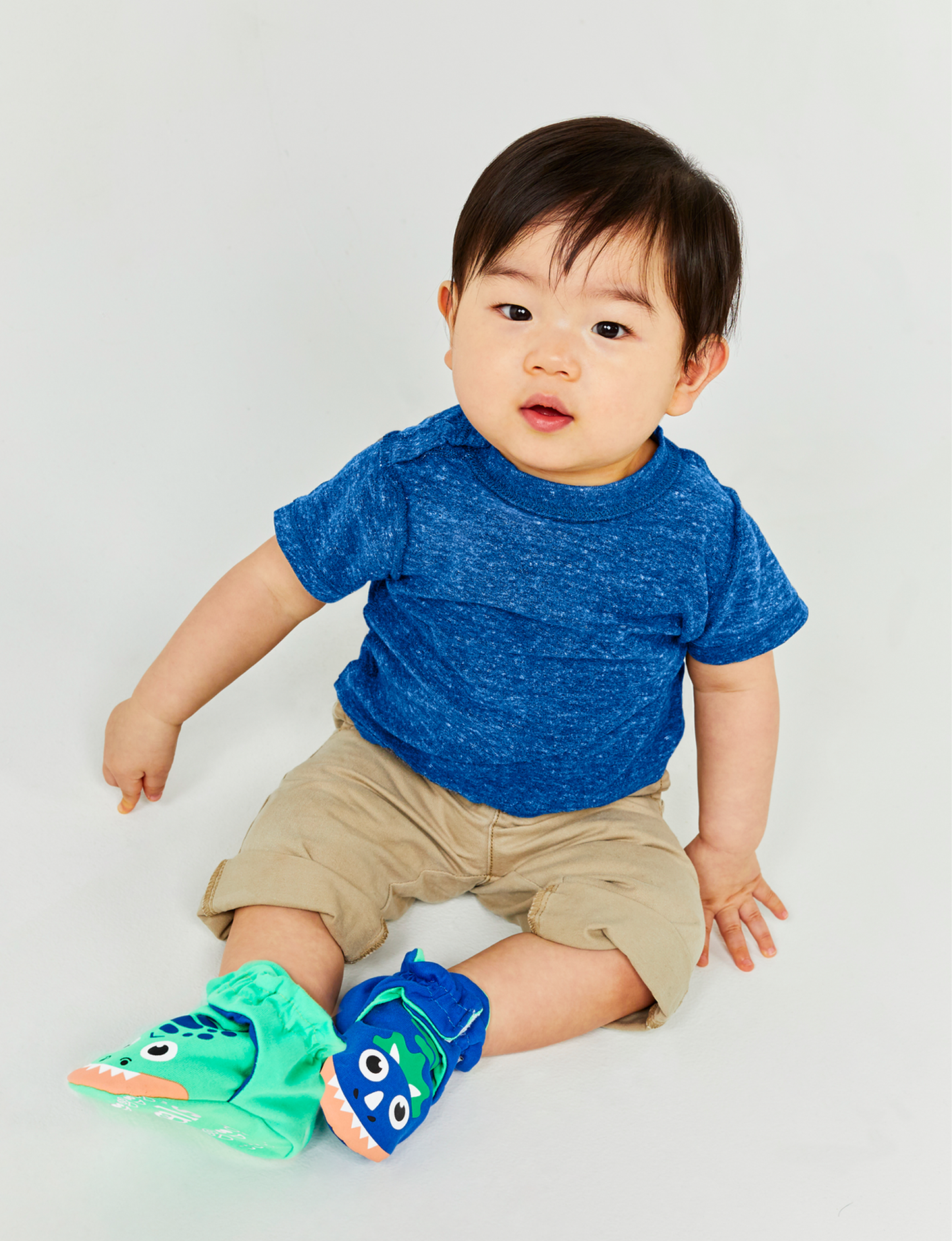 T-REX & TRICERATOPS NON-SLIP BABY BOOTIES