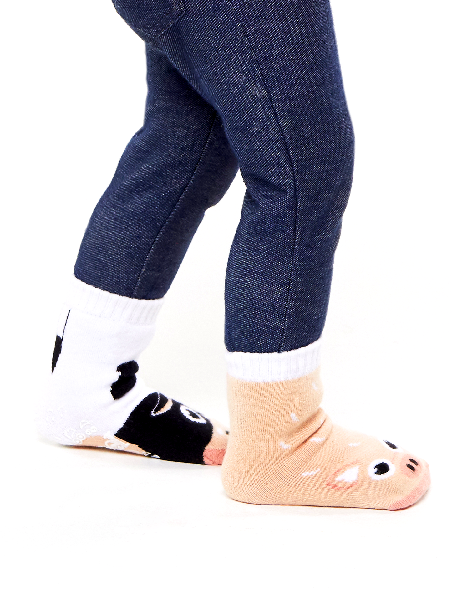 KIDS COW & PIG NO SLIP SOCKS