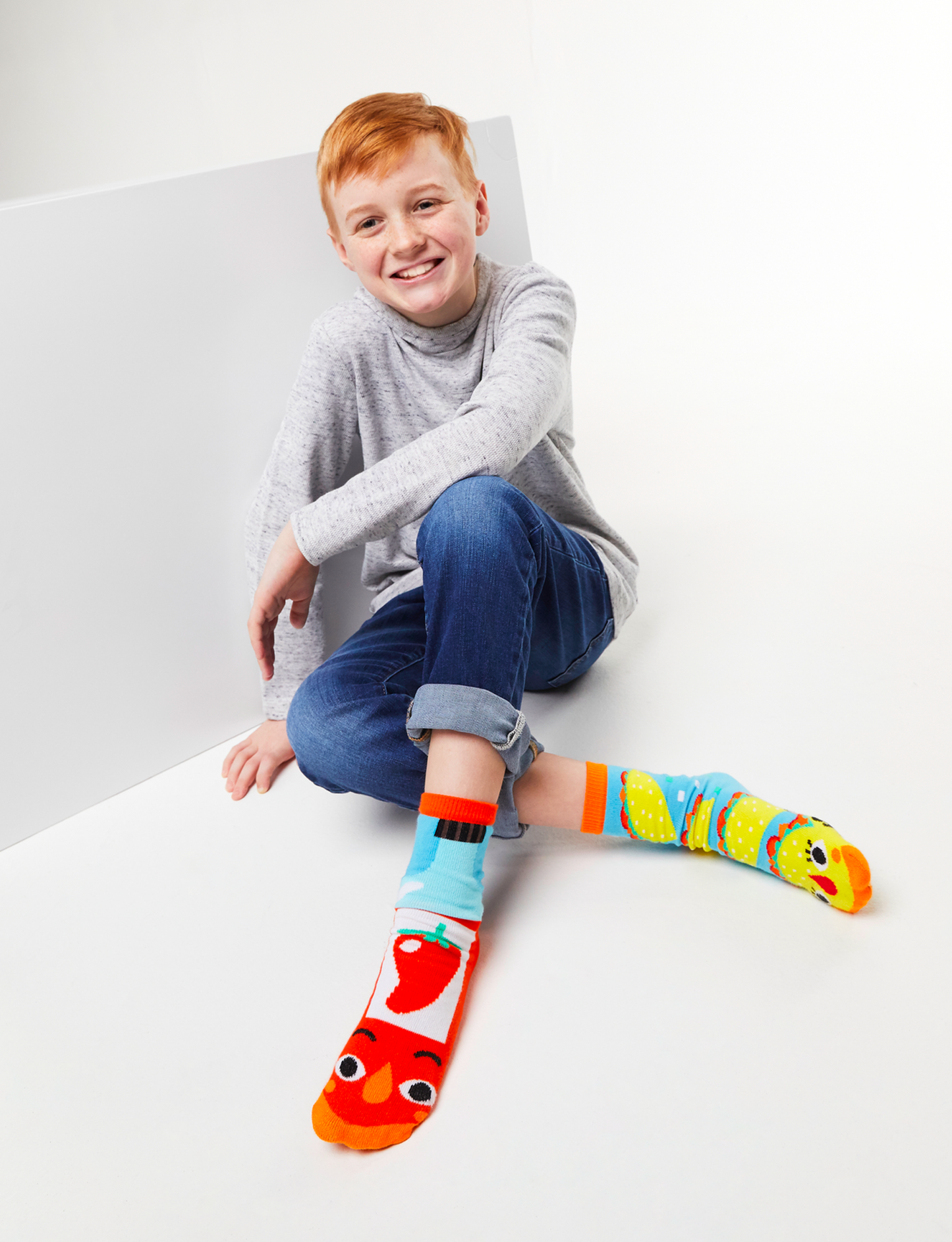 (ALMOST GONE!) KIDS TACO & HOT SAUCE NO SLIP SOCKS