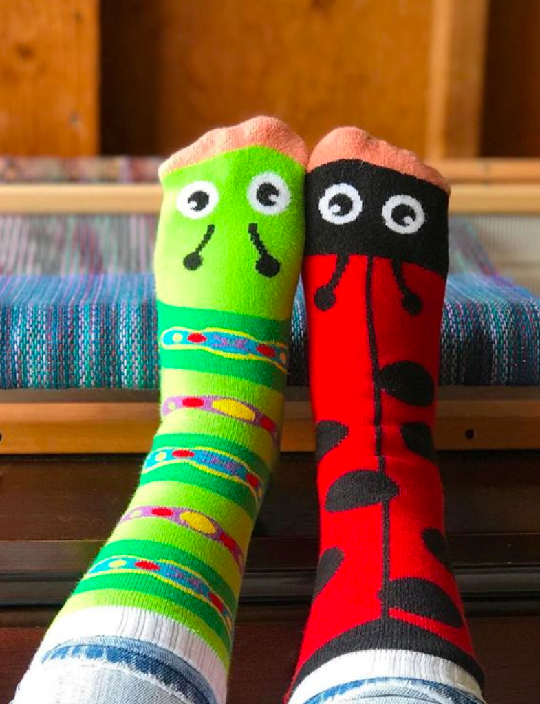 ADULT LADYBUG & CATERPILLAR SOCKS