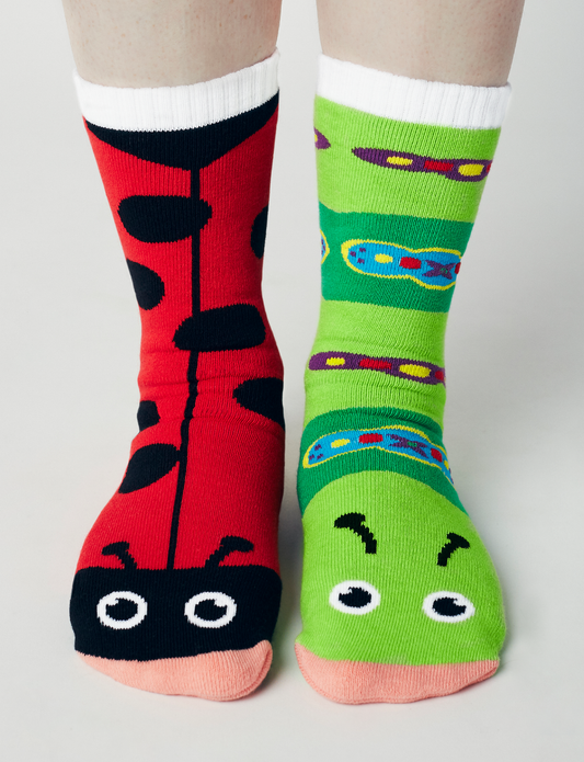 ADULT LADYBUG & CATERPILLAR SOCKS