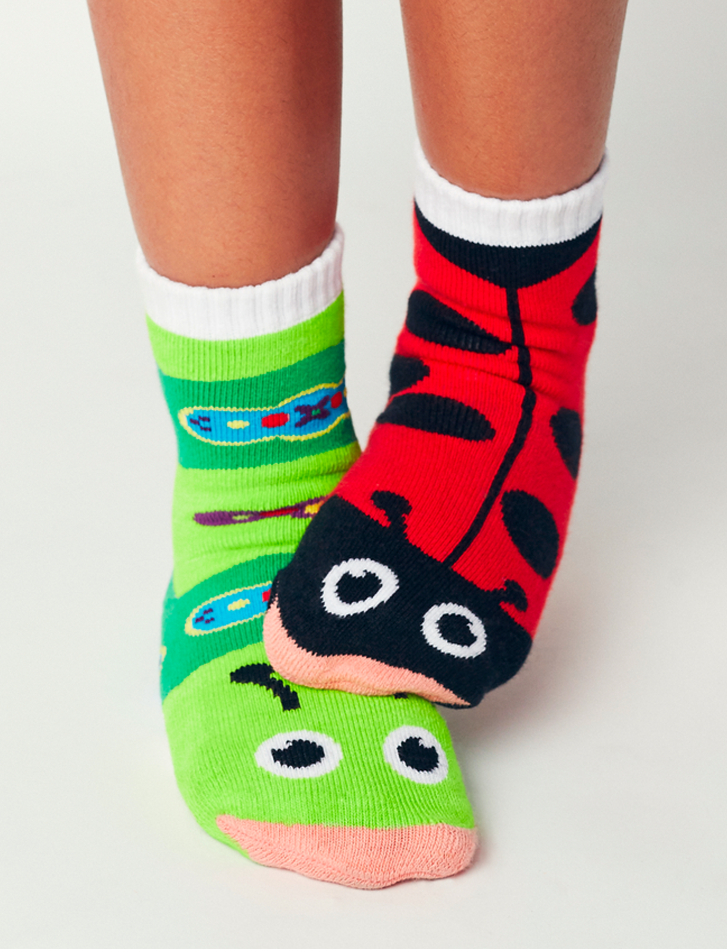 KIDS LADYBUG & CATERPILLAR NO SLIP SOCKS