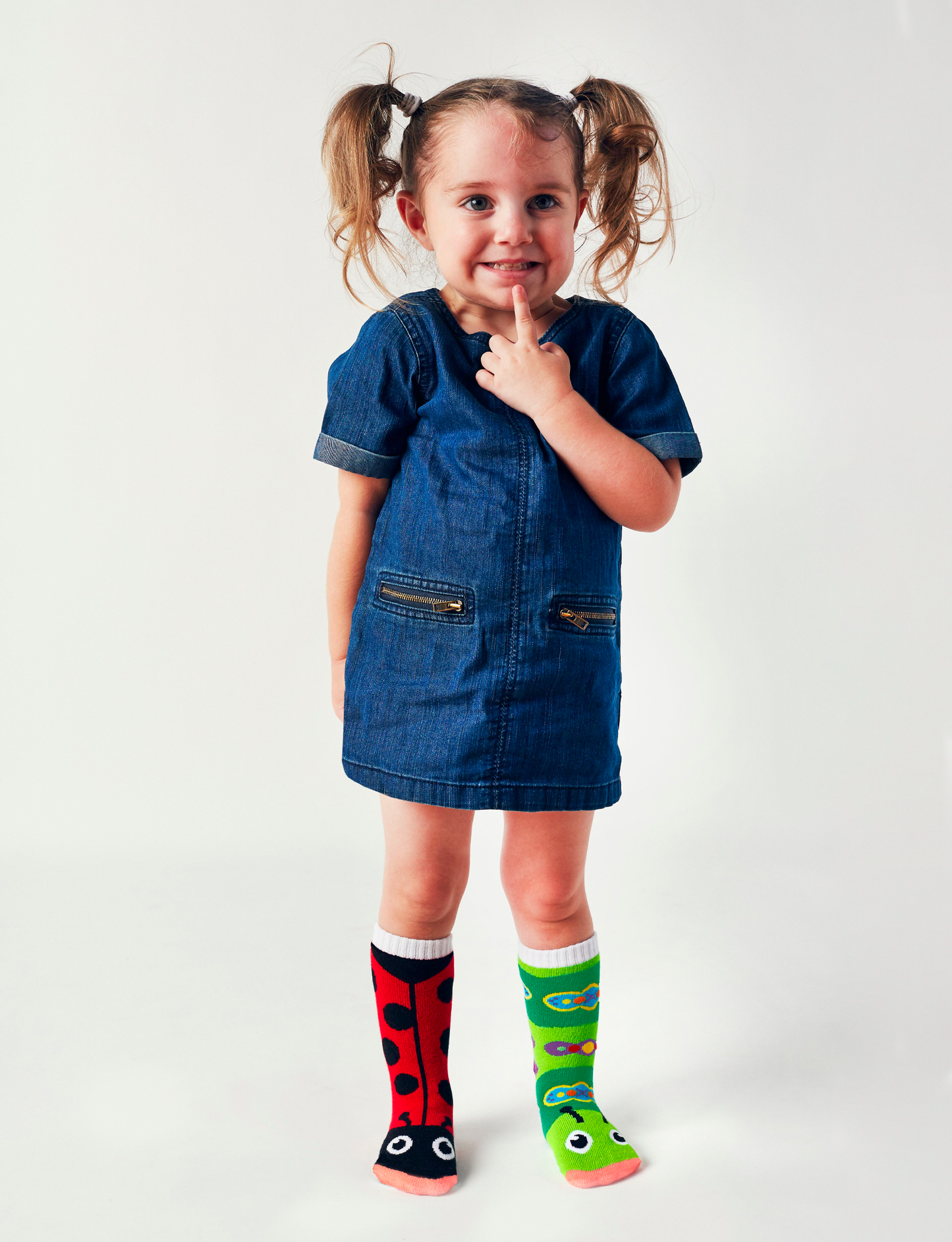 KIDS LADYBUG & CATERPILLAR NO SLIP SOCKS