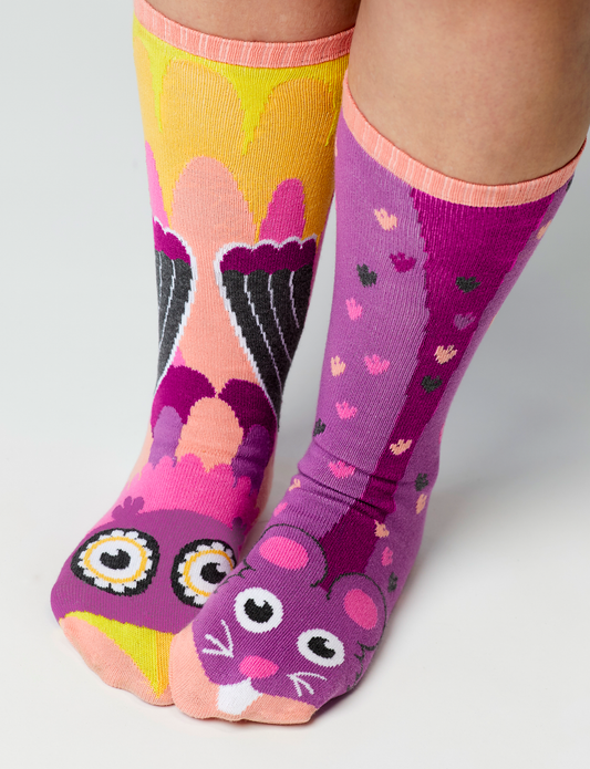 ADULT OWL & MOUSE SOCKS