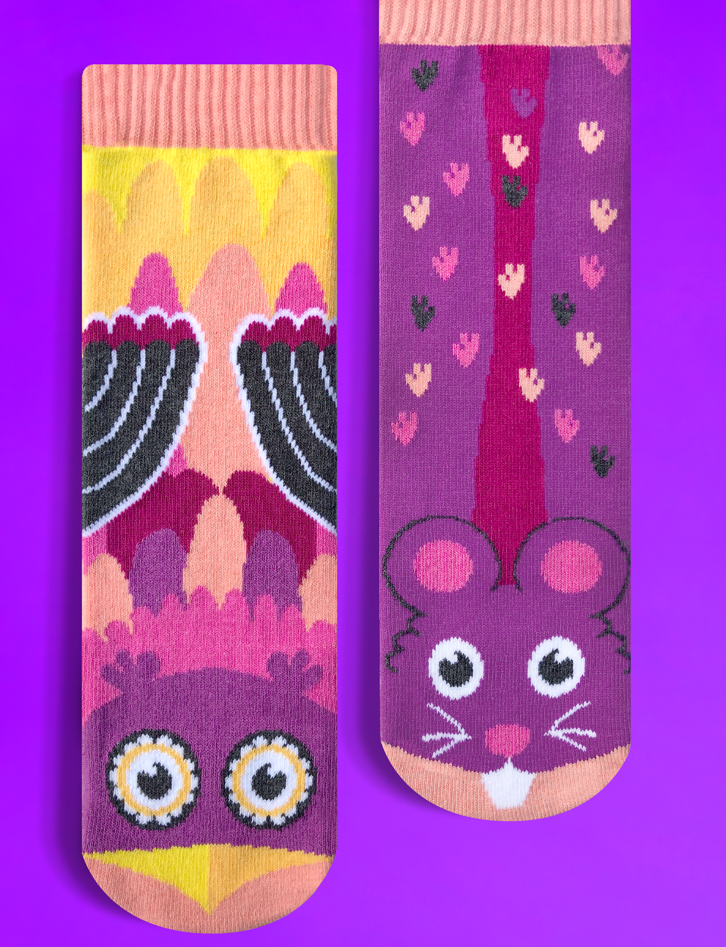 ADULT OWL & MOUSE SOCKS