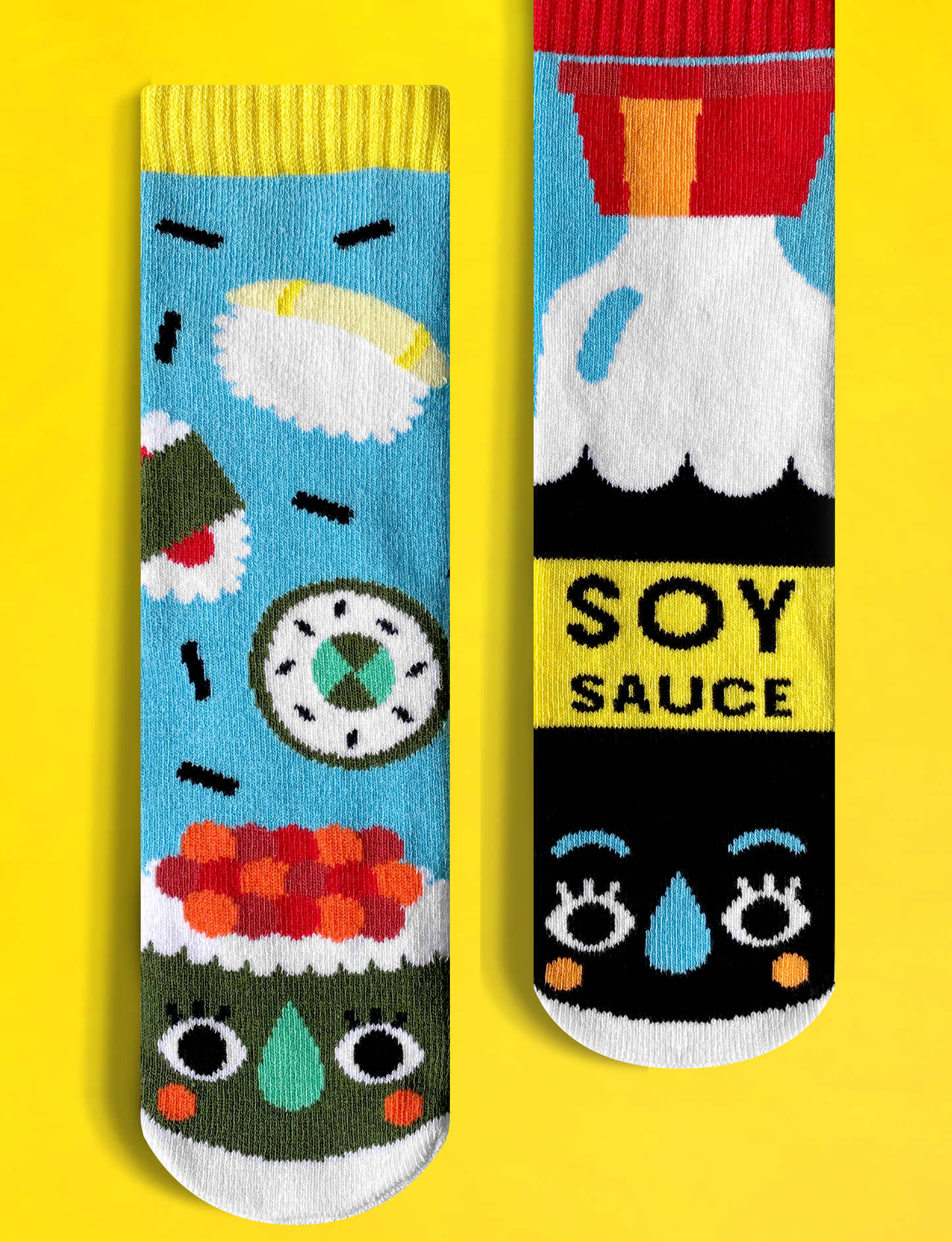 KIDS SUSHI & SOY SAUCE NO SLIP SOCKS