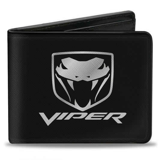 Bi-Fold Wallet - Dodge Viper Black Silver Logo