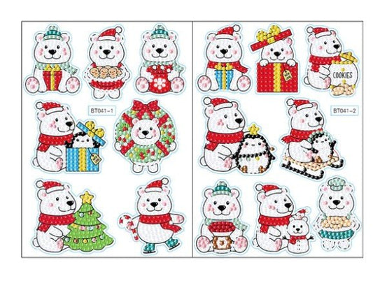 Polar Bear Christmas Stickers