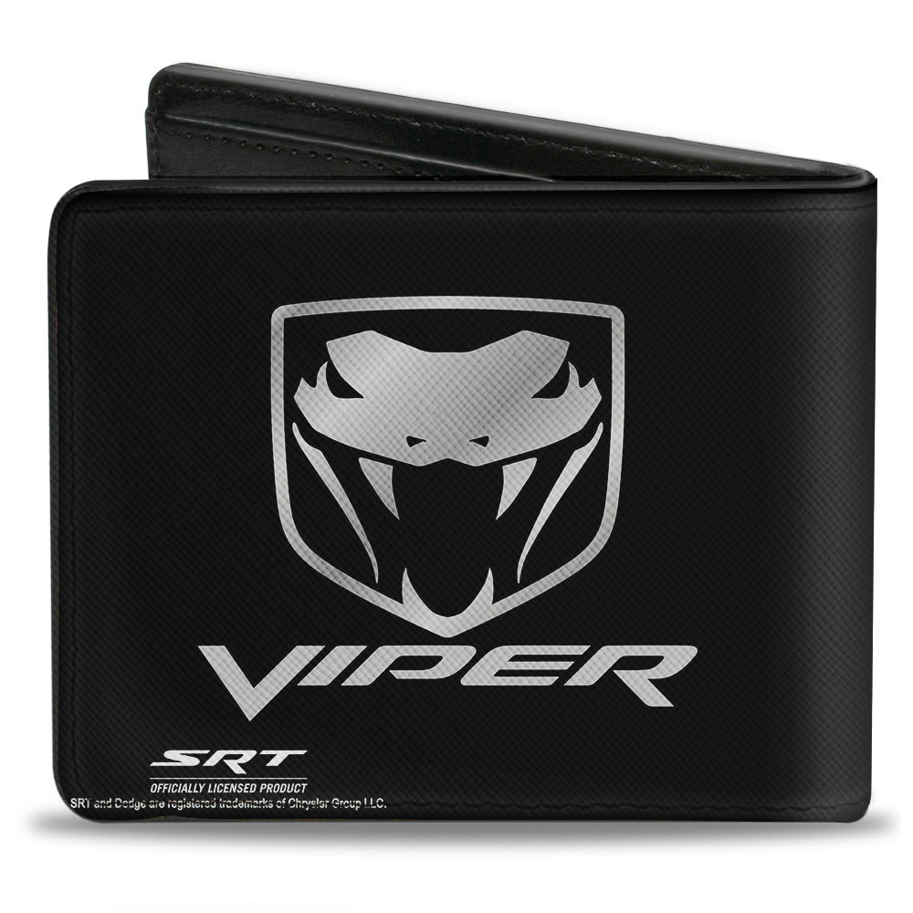 Bi-Fold Wallet - Dodge Viper Black Silver Logo