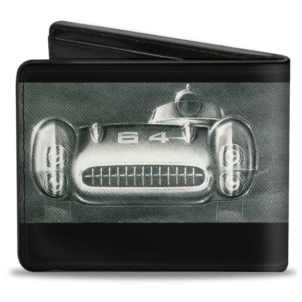 Bi-Fold Wallet - CORVETTE '56 SS Bumper + Grill Black Grays White