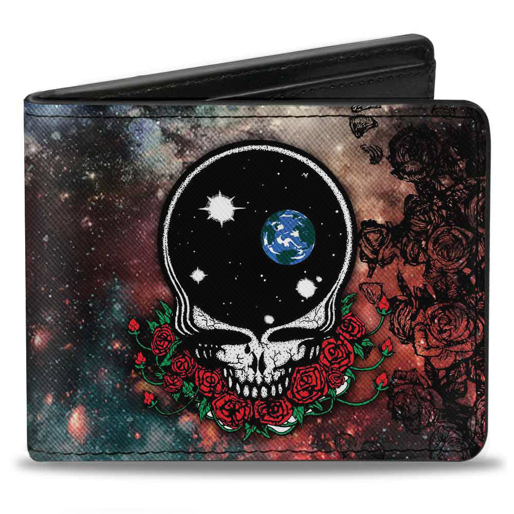 Bi-Fold Wallet - Space Your Face + Skull & Roses Galaxy