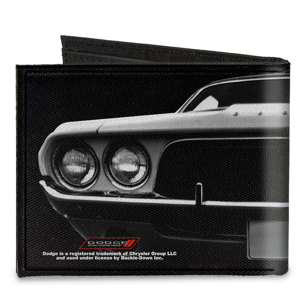 Canvas Bi-Fold Wallet - 1976 Challenger Black & White