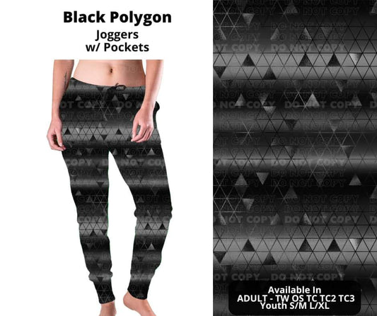 Black Polygon Joggers