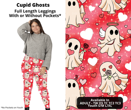 Cupid Ghosts Full Length Leggings w/ Pockets