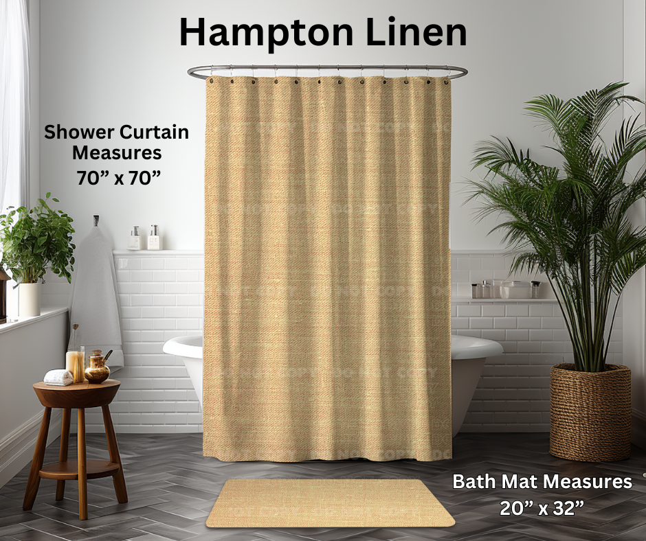 Preorder! Closes 1/6. ETA March. Hampton Linen Custom Shower Curtain and/or Bath Mat