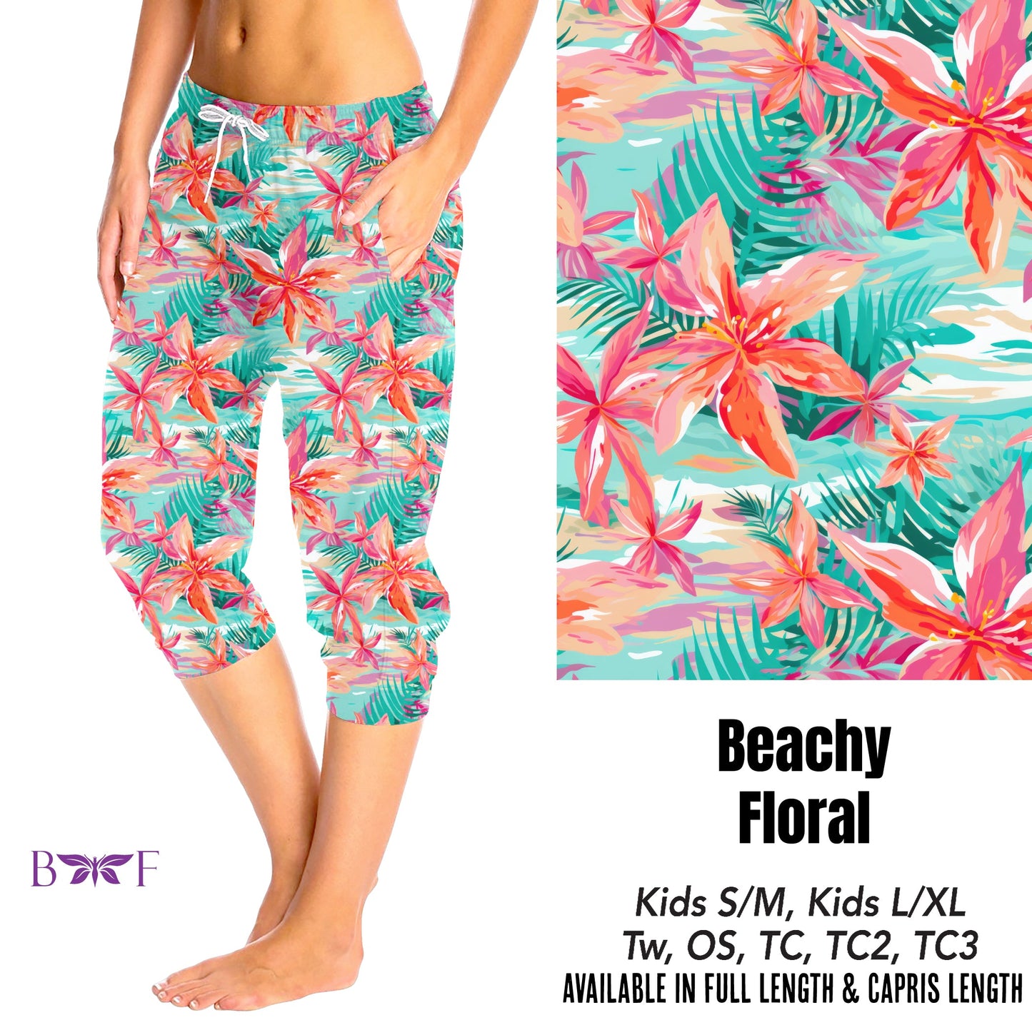 Beachy floral capris and skorts with pockets