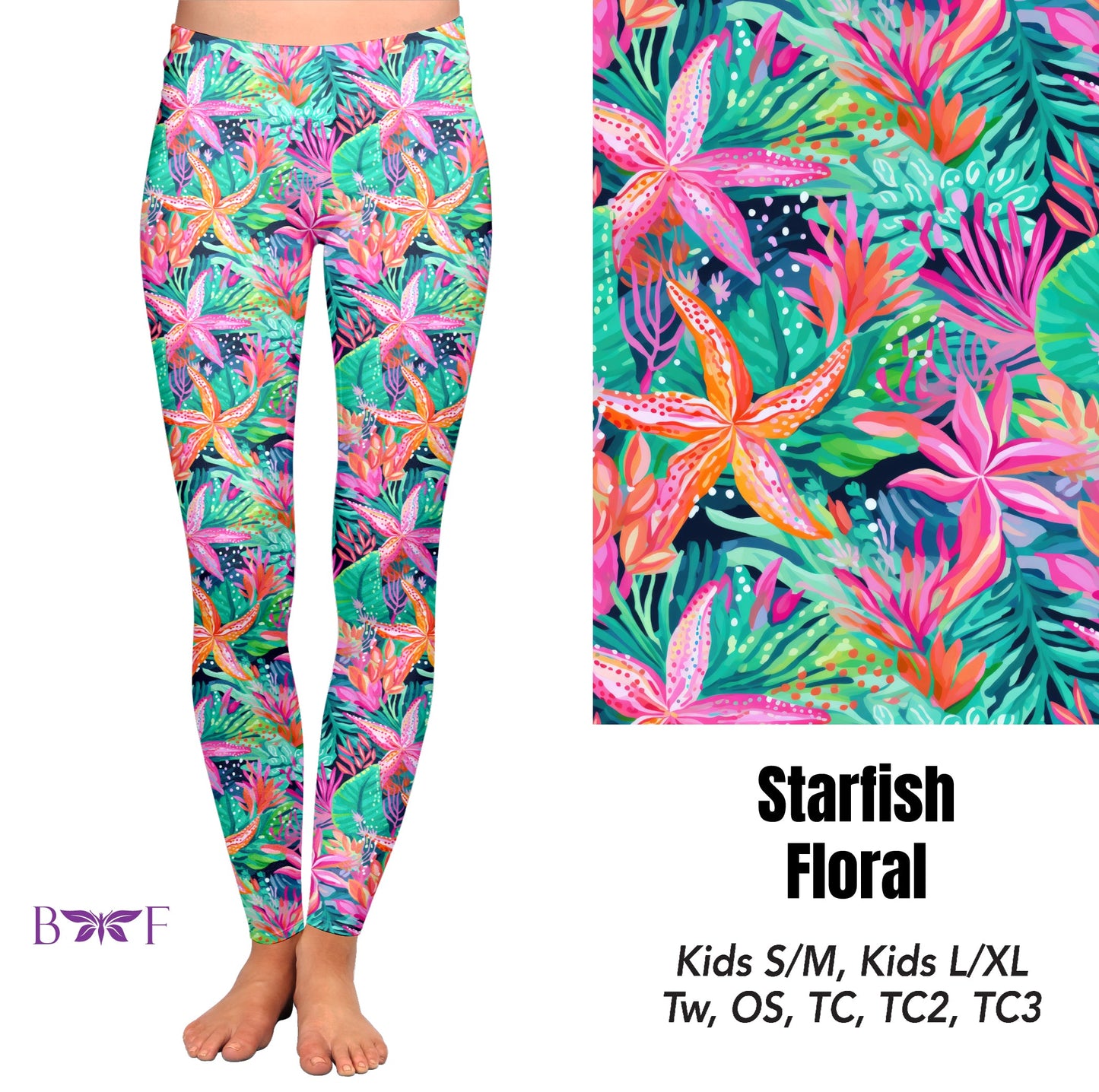 Starfish floral capris, skorts and shorts with pockets