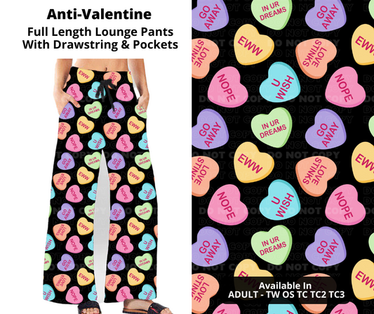 Preorder! Closes 11/28. ETA Feb. Anti-Valentine Full Length Lounge Pants