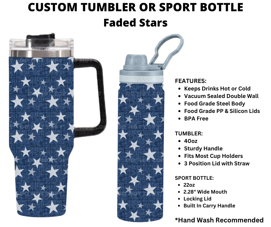 Faded Stars Custom Tumbler