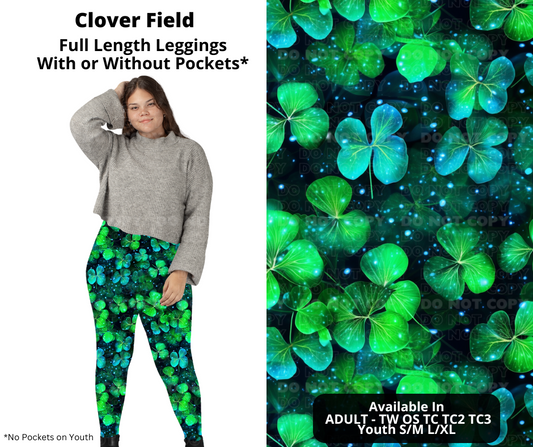 Preorder! Closes 12/11. ETA Feb. Clover Field Full Length Leggings w/wo Pockets