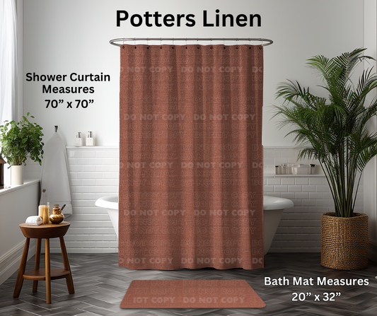 Preorder! Closes 1/6. ETA March. Potters Linen Custom Shower Curtain and/or Bath Mat