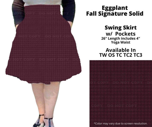 Eggplant Swing Skirt