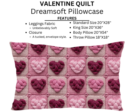 Preorder! Closes 11/13. ETA Jan. Valentine Quilt Dreamsoft Pillowcases