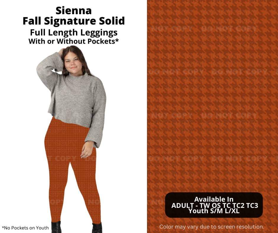 Sienna Full Length Leggings w/ Pockets