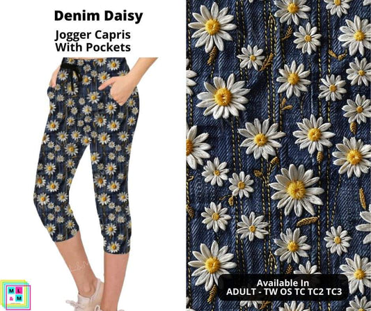 Denim Daisy Jogger Capri