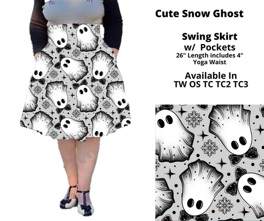 Preorder! Closes 10/17. ETA Dec. Cute Snow Ghost Swing Skirt