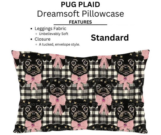 Pug Plaid Dreamsoft Pillowcases