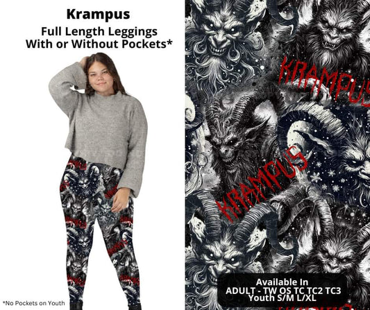 Krampus Full Length Leggings w/ Pockets