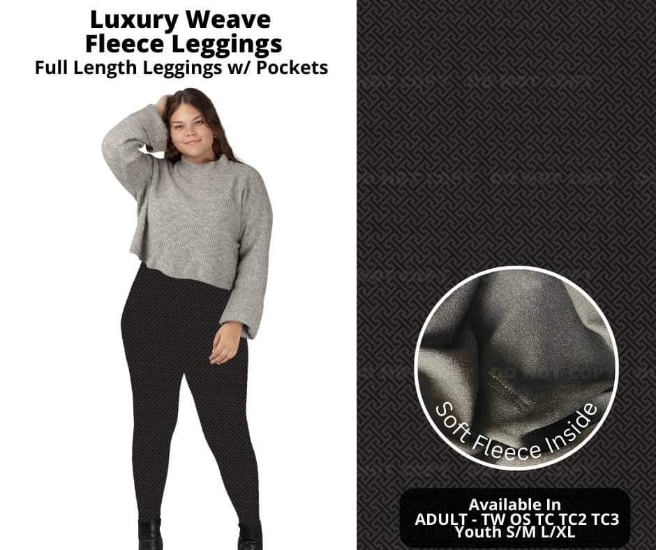 Preorder! Closes 10/17. ETA Dec. Luxury Weave Fleece Leggings