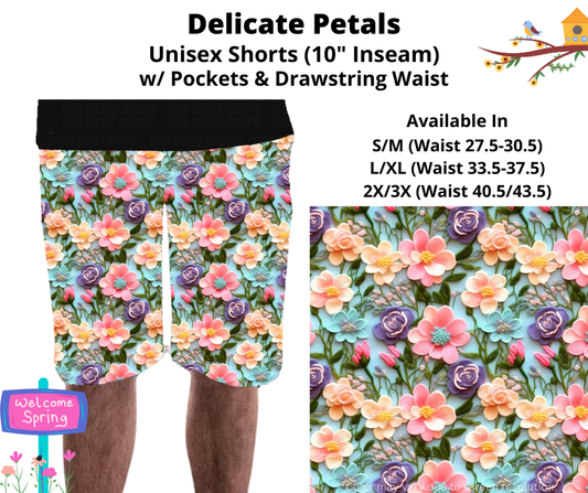 Preorder! Closes 1/27. ETA April. Delicate Petals Unisex Shorts